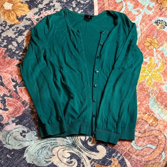 Ann Taylor Sweaters - Ann Taylor Teal Button-Up Cardigan